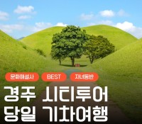 [상품코드 9254][ 당일 - 경주기차여행 경주 세계문화유산 시티투어 여행(당일)-태종무열왕릉/불국사/천마총/석굴암/분황사