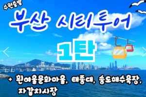[상품코드 9799][ 당일 - 부산기차여행 ] 수원/대전/동대구 출발 KTX - 부산시티투어- 태종대/송도케이블카/흰여울문화마을/산만디투어/자갈치시장