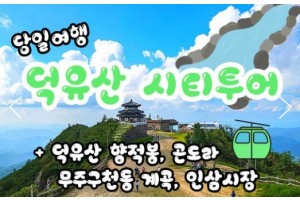 [상품코드 9939][ 당일 - 덕유산기차여행 ] 수원,평택,천안 출발  - 덕유산 향적봉 & 관광곤도라 & 무주구천동계곡 여행