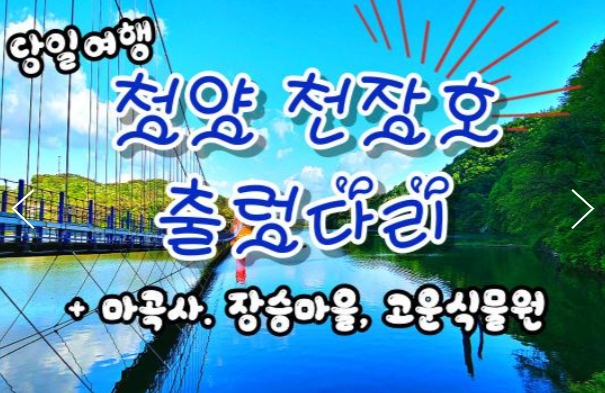 [상품코드 9464][ 마곡사기차여행 ] - KTX - 청양 출렁다리 & 고운식물원 & 마곡사 여행(당일) [중식제공]