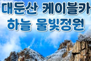 [상품코드 9898]  당일 - 대둔산눈꽃기차여행 대둔산 구름다리 눈꽃 & 케이블카 설경 & 뿌리공원 & 하늘물빛정원 여행(중식제공)