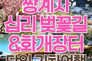 [상품코드 6699] 당일 - 화개장터+최참판댁여행 [KTX/봄꽃] 2026 화계장터 벚꽃축제&쌍계사 십리벚꽃길 당일 기차여행